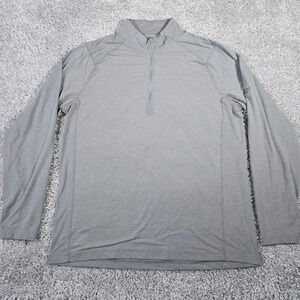 Travis Mathew Mens Shirt XL Gray 1/4 Zip Long Sleeve Casual Logo Golf READ